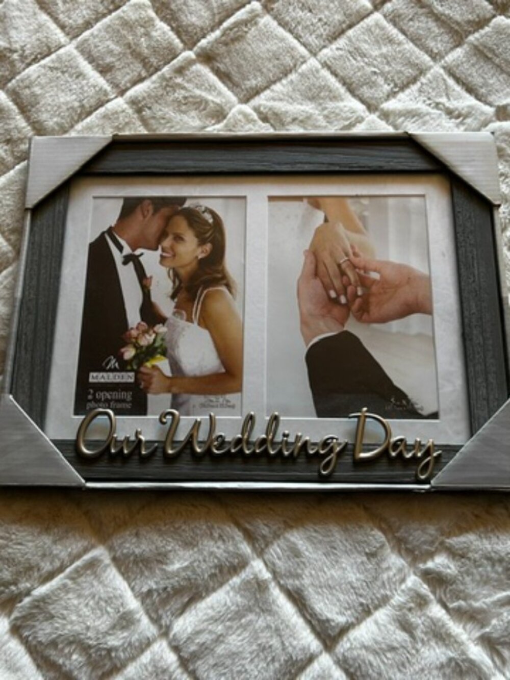 NWT "Our Wedding Day" Two Opening 5" x 7" Malden Frame